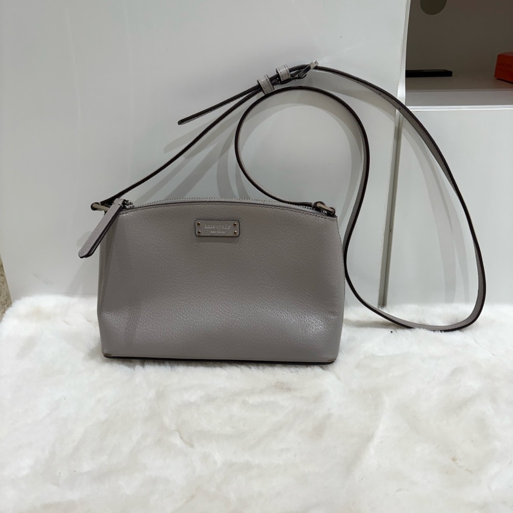 Kate Spade Gray Leather Crossbody Bag